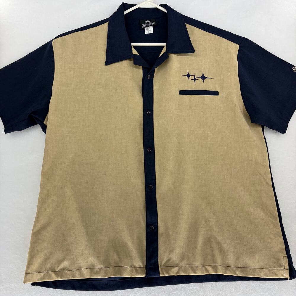 Graceland Elvis Presley Steady Clothing Star Embroidery Bowling Shirt 2X